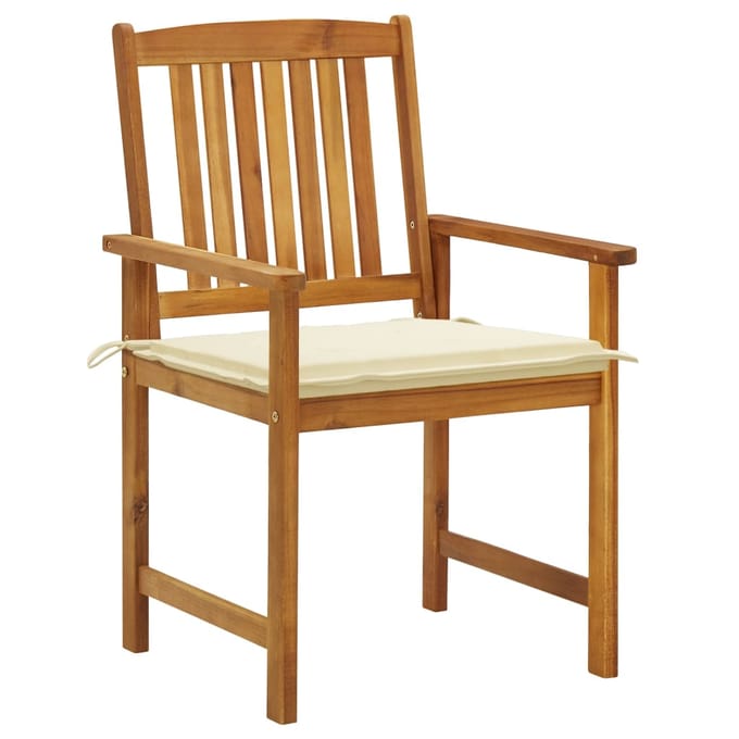 vidaXL - Tuinstoelen - 6 - st - met - kussens - massief - acaciahout
