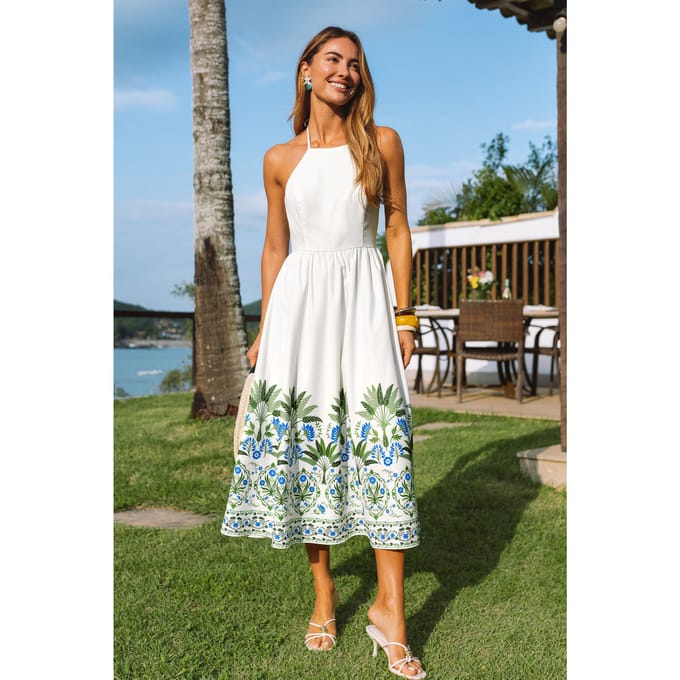 Daydream Believer Bloemen Midi Jurk