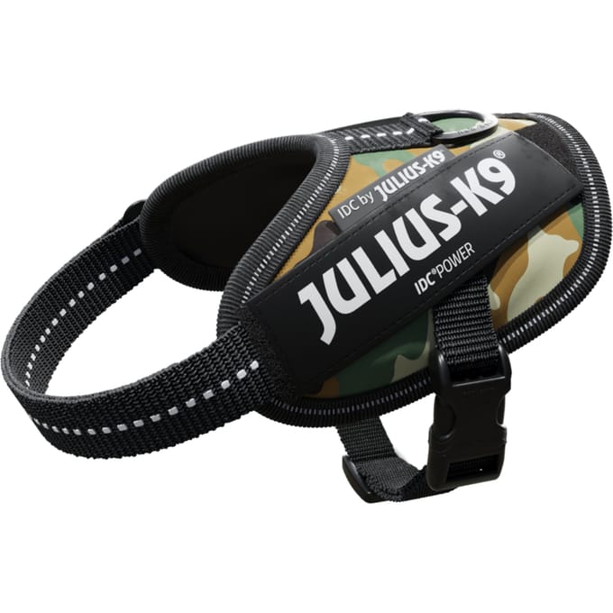 JULIUS-K9 IDC®-Powertuigje - Camouflage - Maat 2XS: Borstomvang 33 - 45 cm
