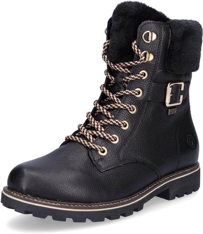 Remonte dames veterboot zwart