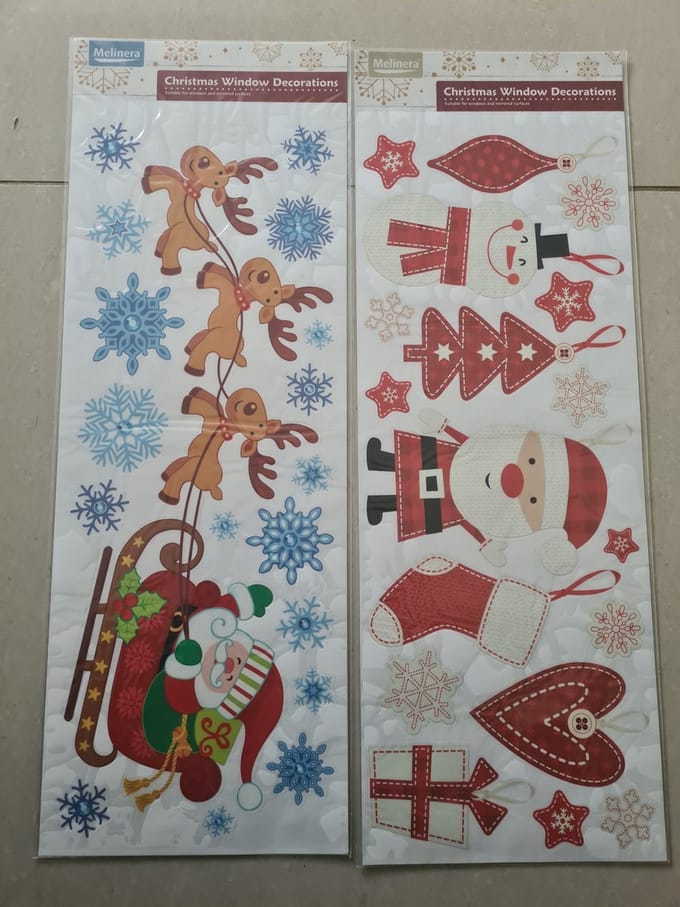 Melinera Kerst Raamdecoratie 2 verschillende 2 stuks