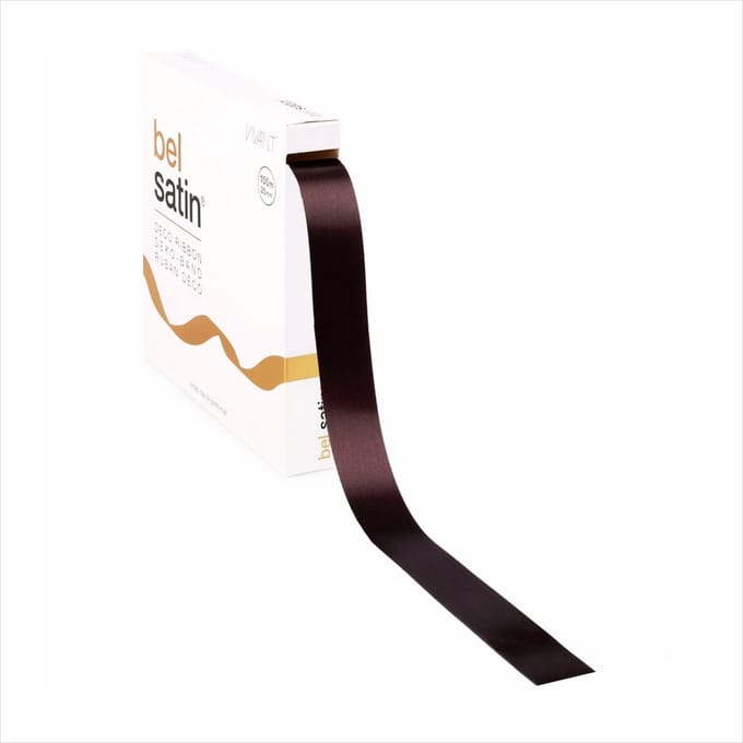 Satijnband Luxe Donkerbruin Chocolade