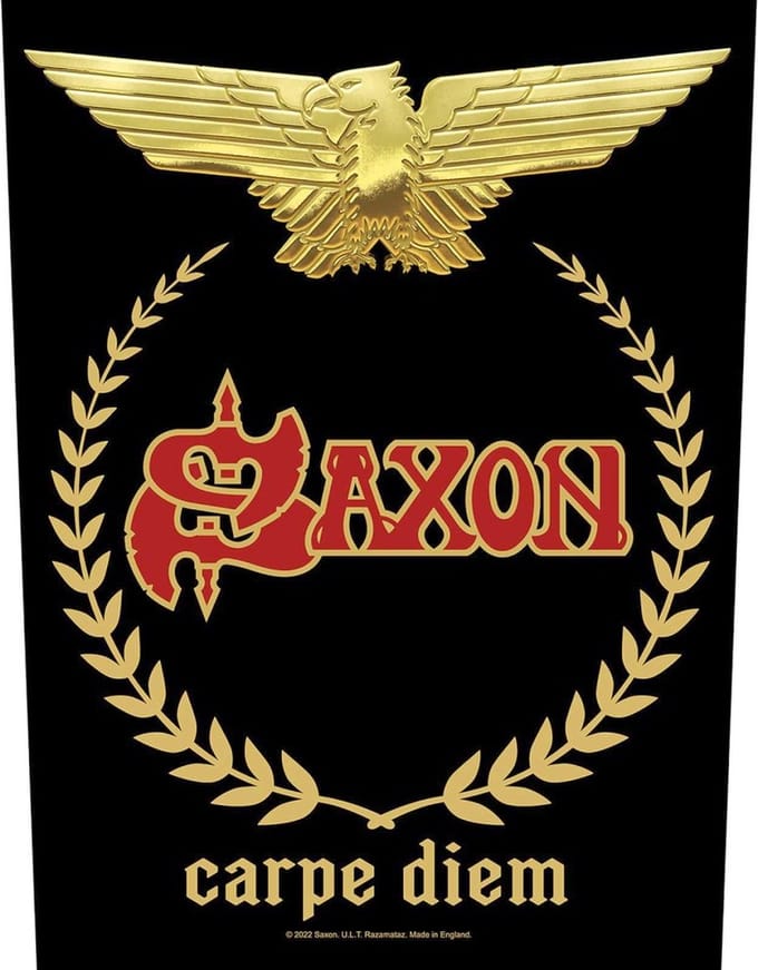 Saxon - Carpe Diem Rugpatch - Zwart