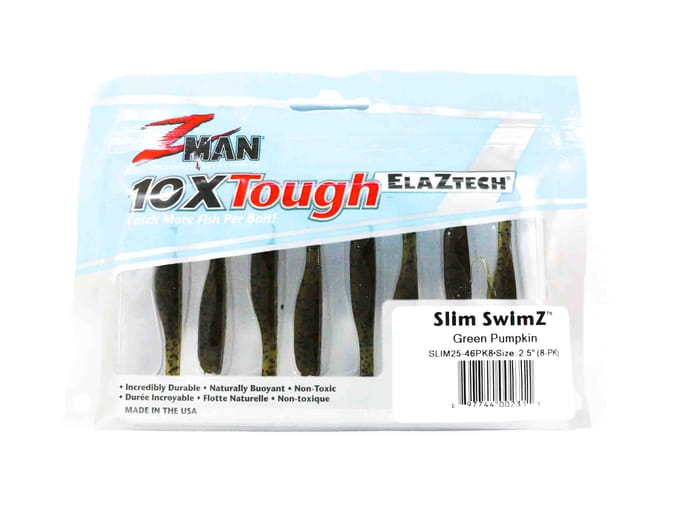 Zman Soft Lure Slim SwimZ 2,5 Inch 8/Pack Groene Pompoen (2311) gray