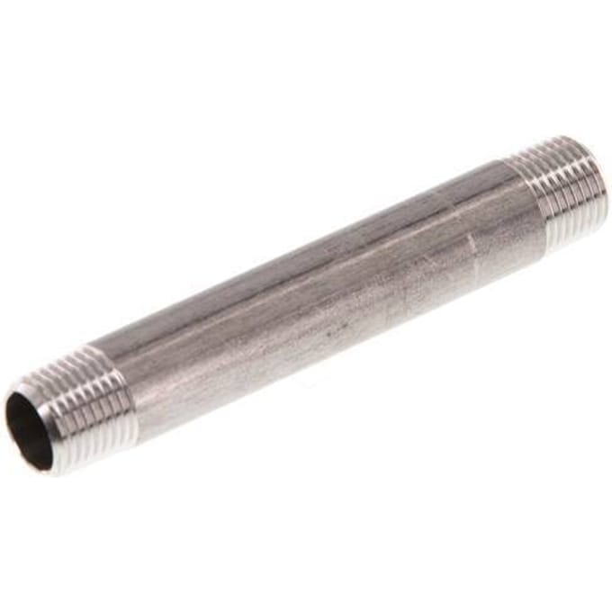 R 1/8'' RVS Dubbele Pijpnippel 20 Bar DIN 2982 - 60mm