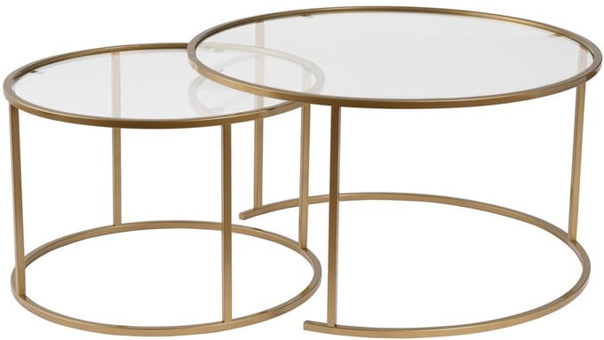 Skye Decor Aurum - Salontafelset - Goud/Transparant - 60 cm
