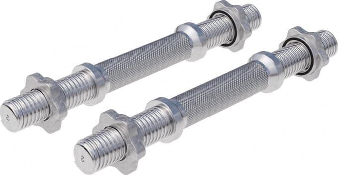 Gorilla Sports Dumbellstang - Halter - 35 cm - 30 mm - Schroefsluiting - Set van 2