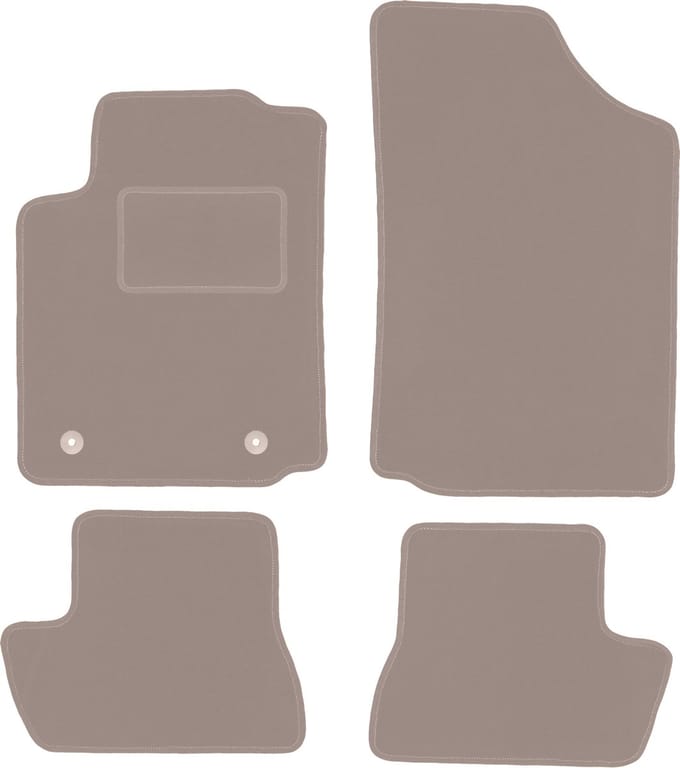 Beige veloursmatten voor: Citroen C2 hatchback (2003-2009)