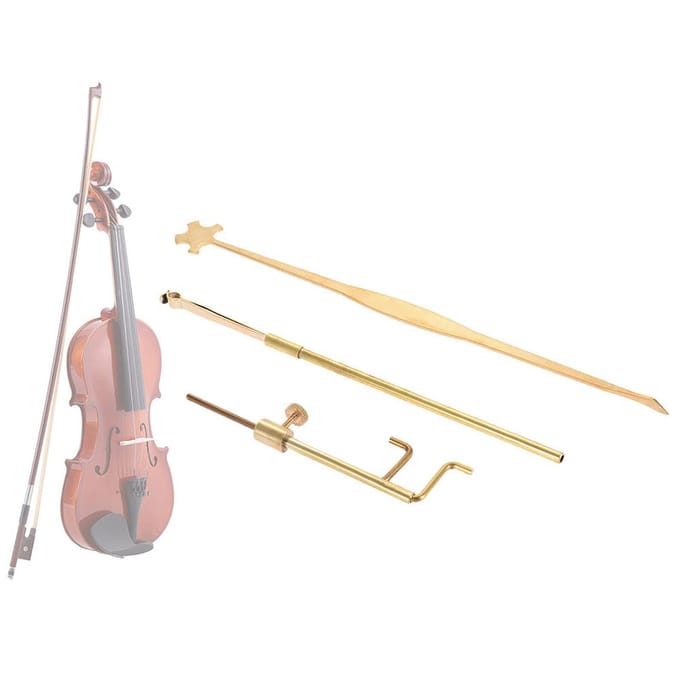 Viool Luthier Gereedschap Kit Set Klankhoutmeter & Retriever Clip & Setter Messing goud