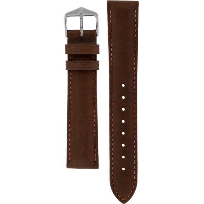 Hirsh Horlogeband -  Merino Goudbruin - Leer - 18mm