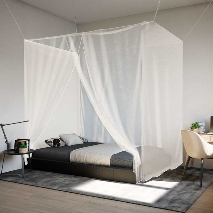 vidaXL - Hangende - klamboe - 156 - gaas - 220x180x180 - cm - wit