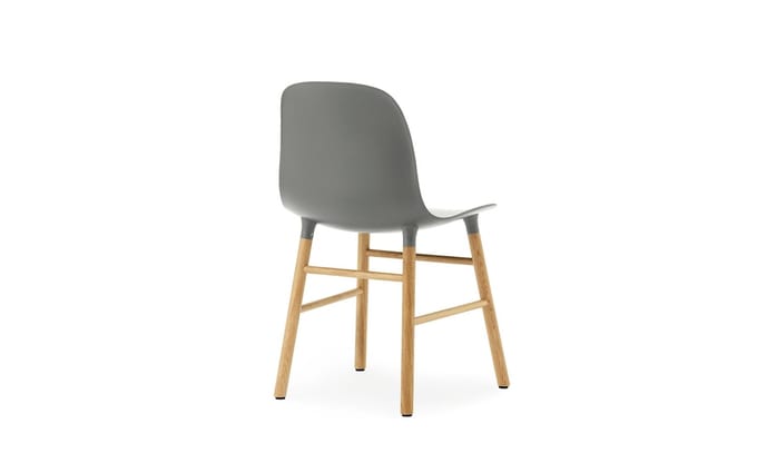 Normann Copenhagen - Form stoel met houten frame - grijs - eiken - 4 - 6 Wochen