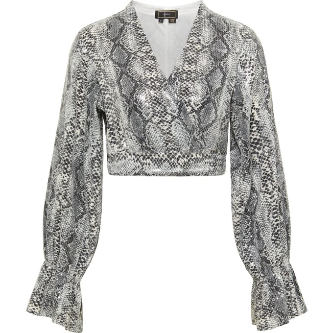faina Wikkelblouse met pailletten naemi