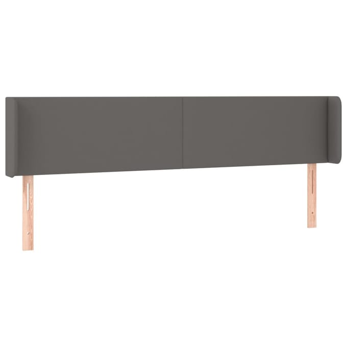vidaXL - Hoofdbord - LED - 183x16x78/88 - cm - kunstleer - grijs