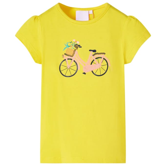 vidaXL Kindershirt 128 geel