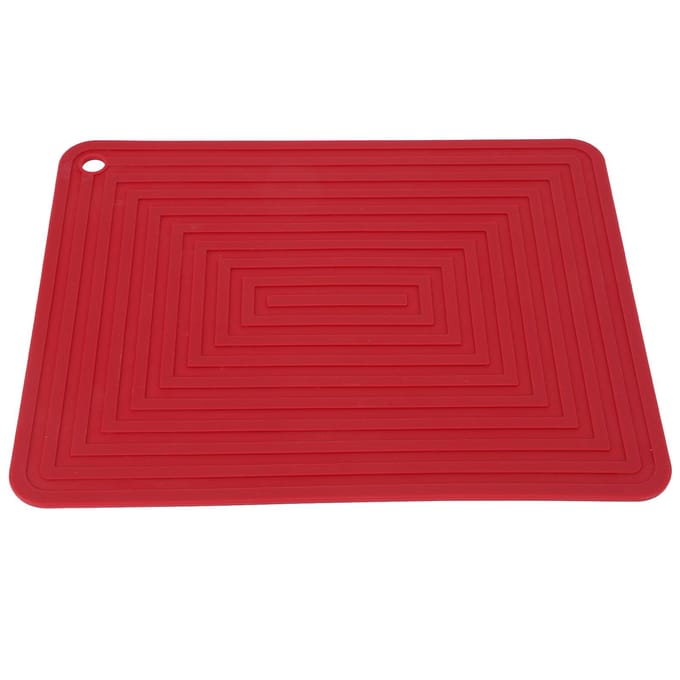 Afwasdroogmat Voorkomt Uitglijden Flexibel Geïsoleerde Placemat Siliconen Afdruipmat voor Keuken B red