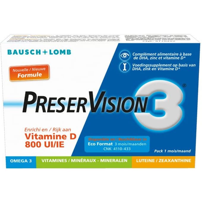 Preservision 3 + Vitamine D3 60 Capsules