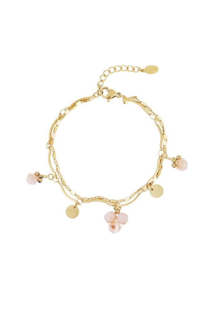 Blue beads Bracelet Goudkleur