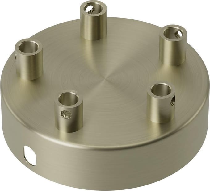 Calex plafondkap 5 snoeren - Ø10 cm - metaal - brons - rond