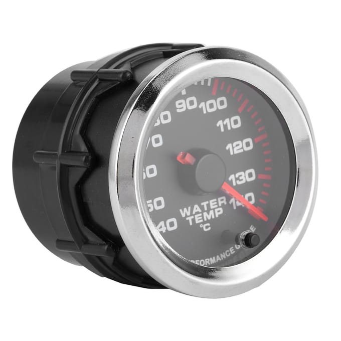 Manomètre de température d'eau universel Affichage LED 7 couleurs 52mm 12V Avec capteur 40 140 celsius gray