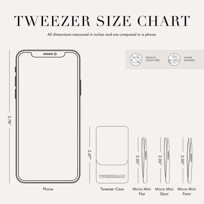 Tweezerman Micro Mini zestaw do przycinania brwi (+ etui)