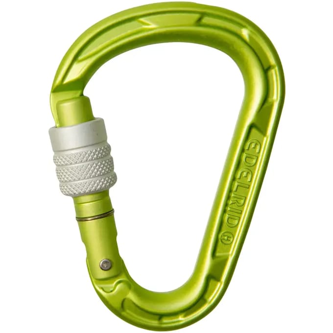 Edelrid Hms Strike Screw Karabijnhaak Groen