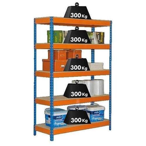 Wandmeubel simonrack Étagère Standard 5 niveaux capacité 300 kg bleu