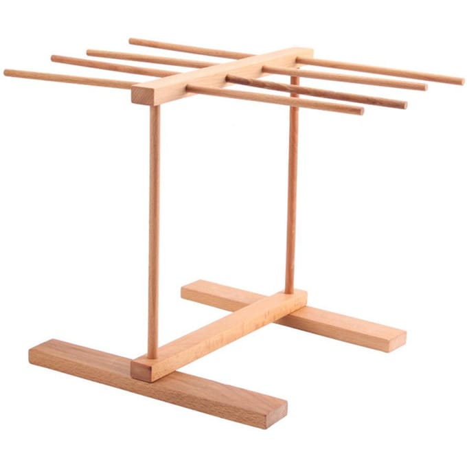 Opvouwbaar Houten Pastadroogrek Beukenhout Noodle Spaghetti Houder beige