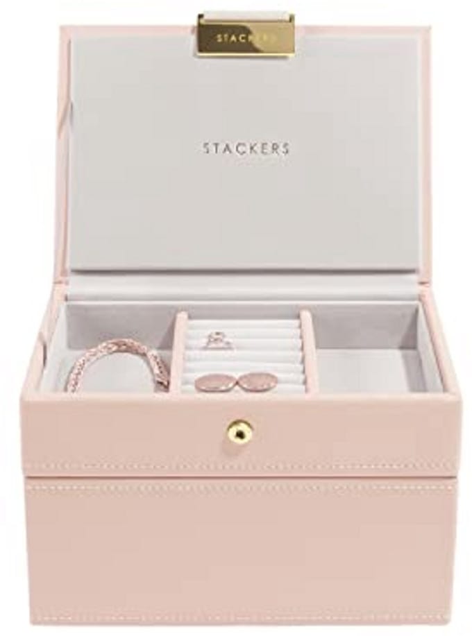 Mini Sieradenbox Set van 2 - Blush Roze en Champagne Goud