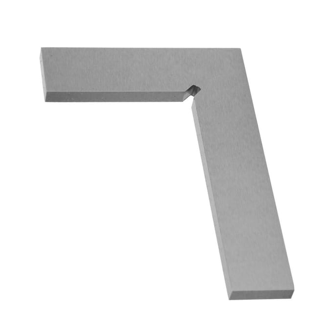 Rechthoekige Liniaal 2 Nauwkeurigheidsniveau 90 Graden Vlakke Rand Vierkant Meetgereedschap (100 x 70mm) gray