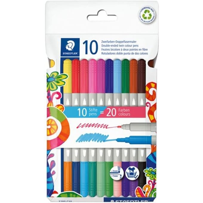 Staedtler 10 dubbelpunters - verschillende diktes Tekenen
