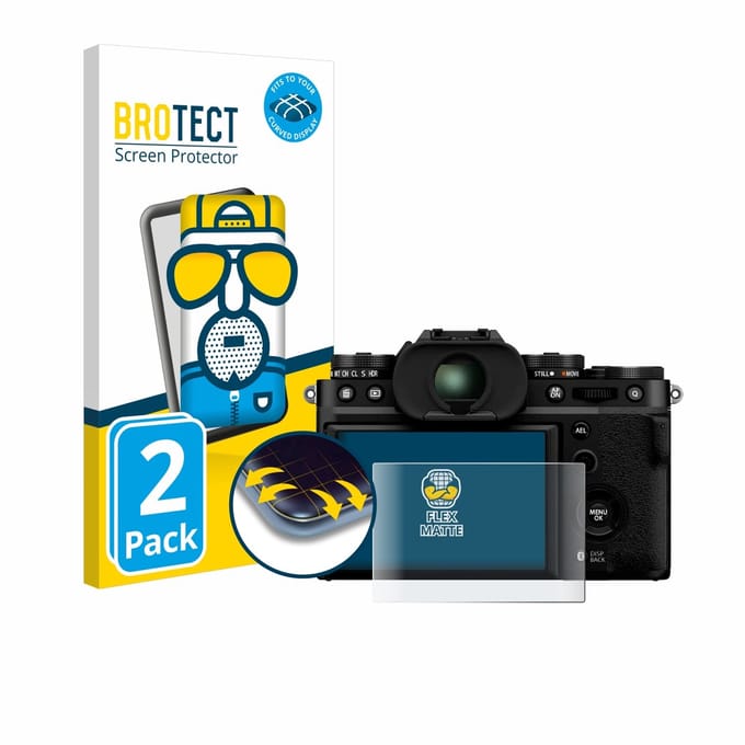 BROTECT - Screenprotector voor Fujifilm X-T5 - Folie Beschermfolie matte volledig dekking 2 Stuks