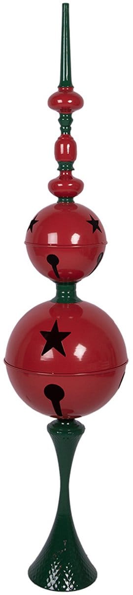Clayre & Eef Kerstdecoratie Beeld Ø 31x142 cm Rood Groen Metaal