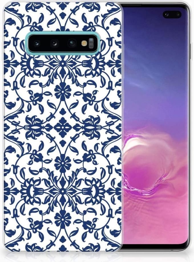 Samsung Galaxy S10 Plus TPU Case Flower Blue