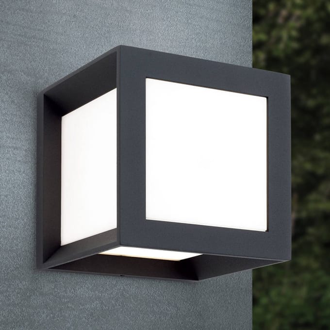 ORION Buitenwandlamp Henry, 16x16x16cm antraciet