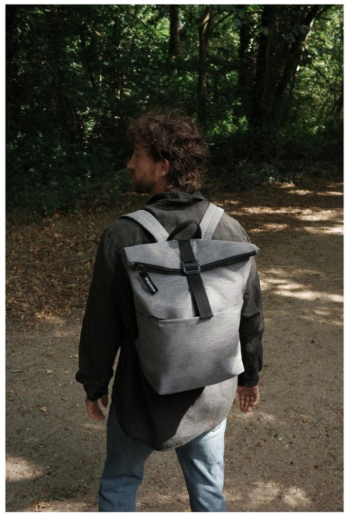Reisenthel Rolltop Backpack Rugzak - 15,6 Inch laptop - 22L - Twist Silver Grijs