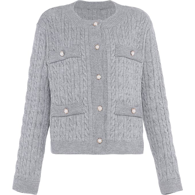 Faina Jumper Dames licht grijs melange