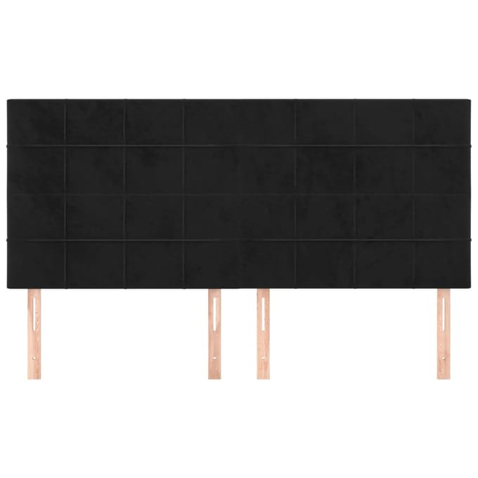 vidaXL - Hoofdbord - zwart - 160x5x118/128 - cm - fluweel