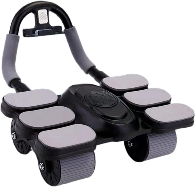 Buikspierroller - Core trainer - Krachtige training - Stabiel ontwerp - 37 cm breed - Zwart