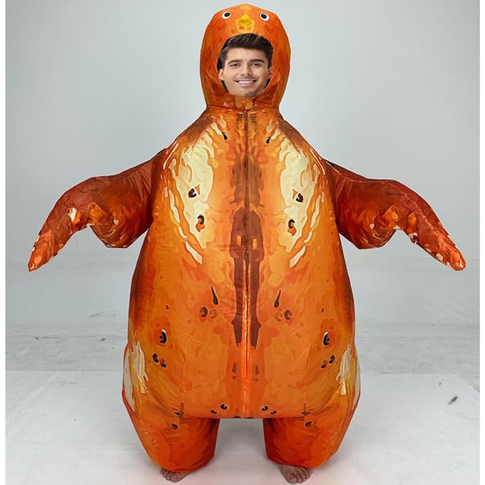 Groot Turkije Grappig Opblaaskostuum, Volwassen One size (150-190cm) bruin