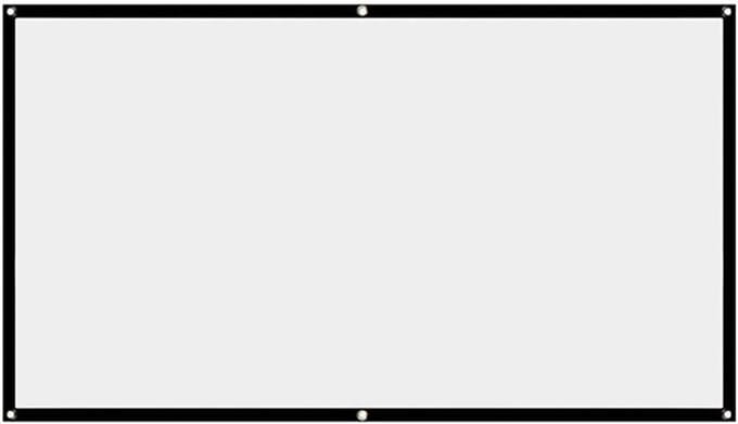 Projectiescherm - Wit doek - Thuisbioscoop - Kreukvrij opvouwbaar - 16:9 152-381 cm - Wit