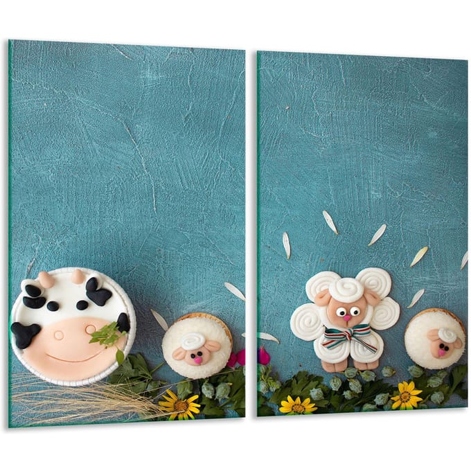 TMK ArtDeko - Snijplank - Beschermplaat - Glas - 30x52cm