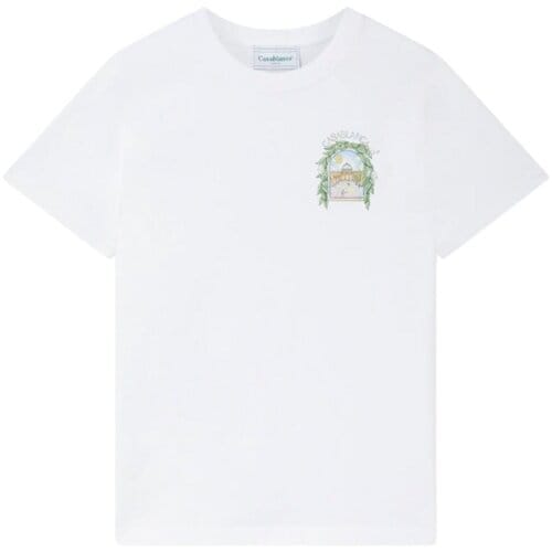 T-shirt Korte Mouw Casablanca T-SHIRT GRADIENT LOGO WHITE