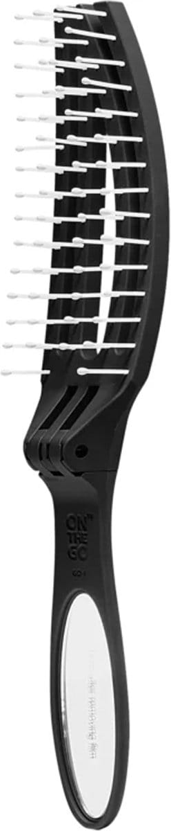 Olivia Garden - Fingerbrush On The Go Detangle & Style - Zwart