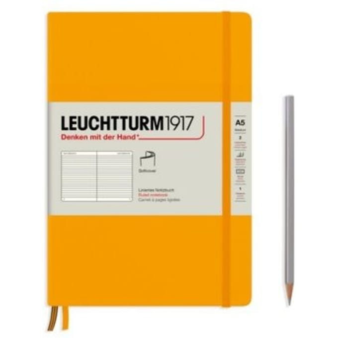 Leuchtturm1917 notitieboekje softcover medium a5 gelinieerd rising sun