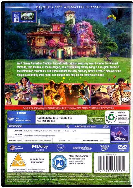 Encanto (DVD) Import ( Geen Nederlandse ondertiteling)