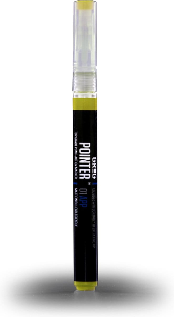 Grog Pointer 01 APP - Verfstift - Acrylverf op waterbasis - Extra fijne punt van 1mm - Tagliate Yellow