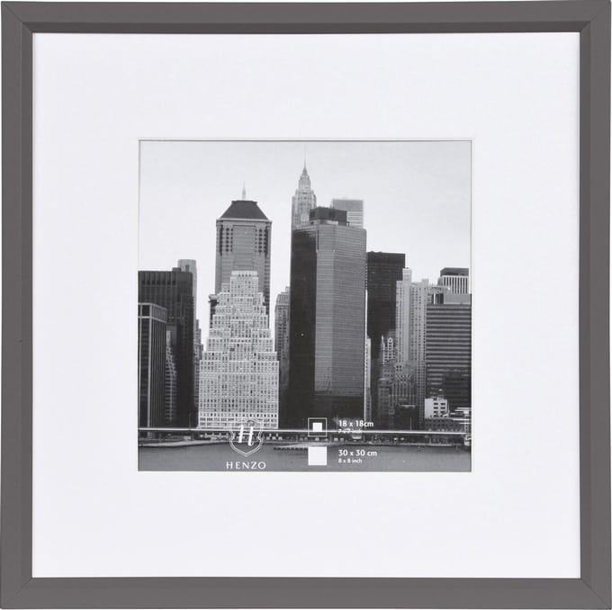 Fotolijst - Henzo - Metallica - Fotomaat 30x30 cm - Donkergrijs