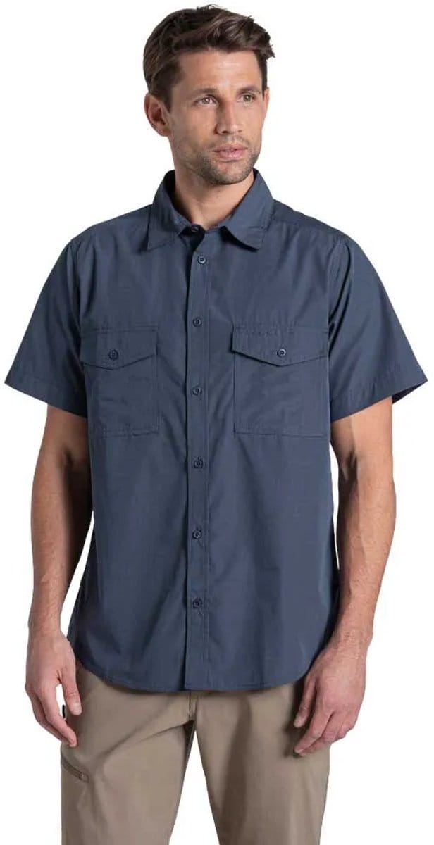 Craghoppers Kiwi Ii Overhemd Met Korte Mouwen Blauw S Man