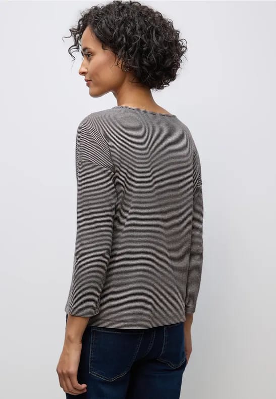 Shirt met geribde structuur